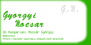 gyorgyi mocsar business card